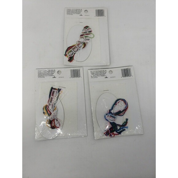 Lace Ornament Kits VTG 1992 Designs For The Needle Candles Kitty Sampler NOS - Picture 7 of 16